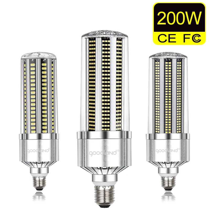 200W Led Bulb E27 E40 Led lamp 110V Light bulb 220V LED Lights Aluminum Corn Light For Warehouse Factory Lighting Restaurant