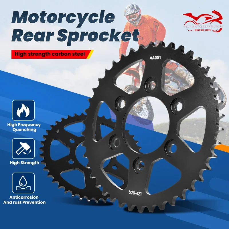 525 Chain 42T 43T Rear Sprocket Wheel For Ducati 1200 S Multistrada V4 937 Multistrada V2 2022 2023 950 Multistrada S 2019-2021