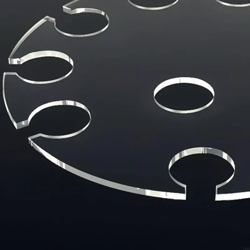 Portable Round Acrylic Champagne Cup Holders 10 Slot, Clear Wine Glass Display Rack for Bar, Cocktail Event, Wedding, Home Enter