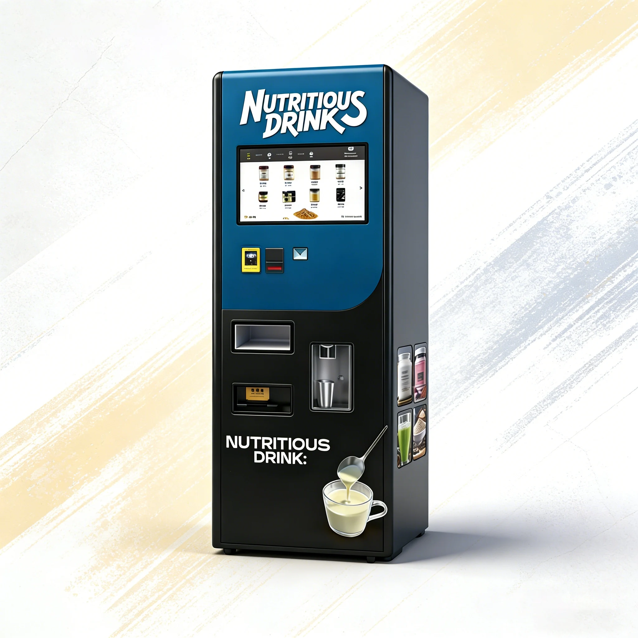 FOODLINE Compact Protein Shake Vending Machine Small Footprint Movable Casters Gym Startup Retail Gear