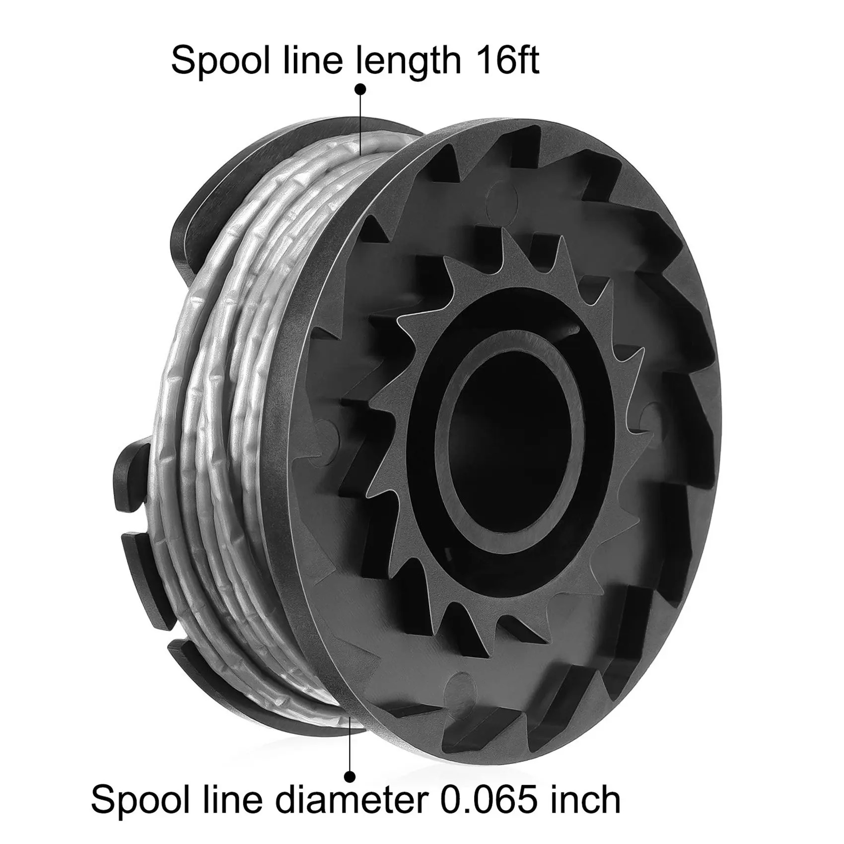 A74E-F016800385 String Trimmer Spool Line For Strimmer Trimmer For ADAPTIVE MODEL Models Replacement (3Spool+3Cap)