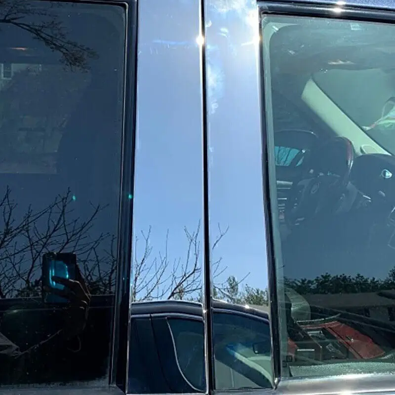 6 قطعة مجموعة كروم عمود غطاء الباب معكوسة آخر لبنز S-Class W223 21-22