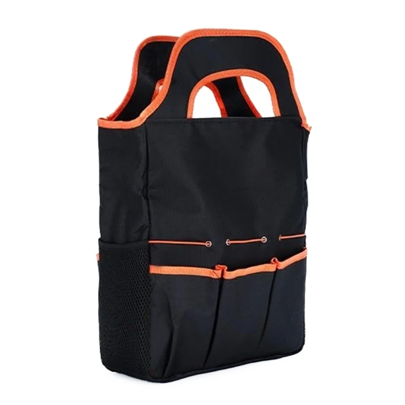 Bolsa herramientas jardinería con almacenamiento espacioso, portaherramientas con múltiples bolsillos para herramientas y