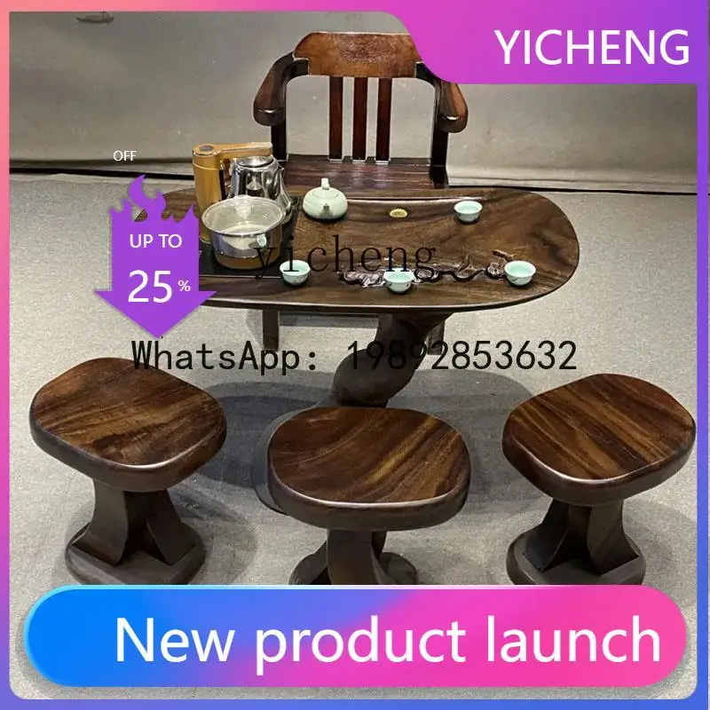 

AA root carving tea table walnut balcony tea table natural tree root carving coffee table