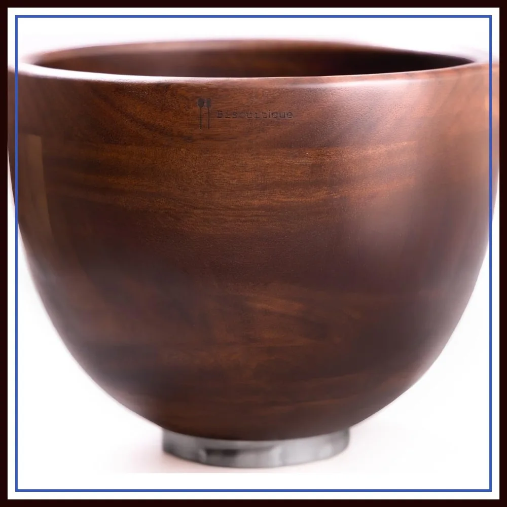 

Premium Solid American Walnut Wood Mixing Bowl for KitchenAid Tilt-Head 4.5 & 5QT Stand Mixer