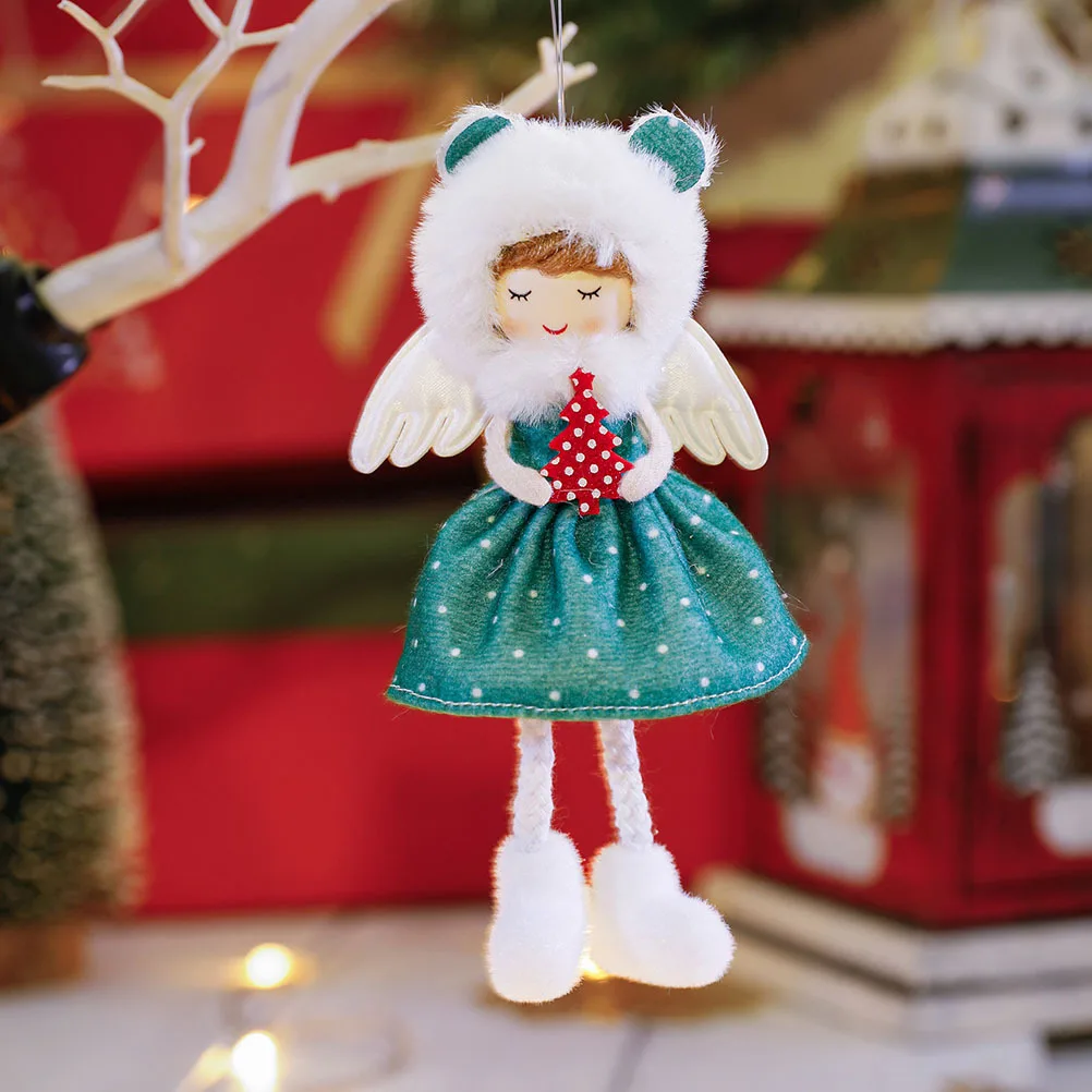 

2pcs Angel Shape Hanging Decor Christmas Tree Pendant Holiday Party Decoration Xmas Ornament Indoor Outdoor Gift