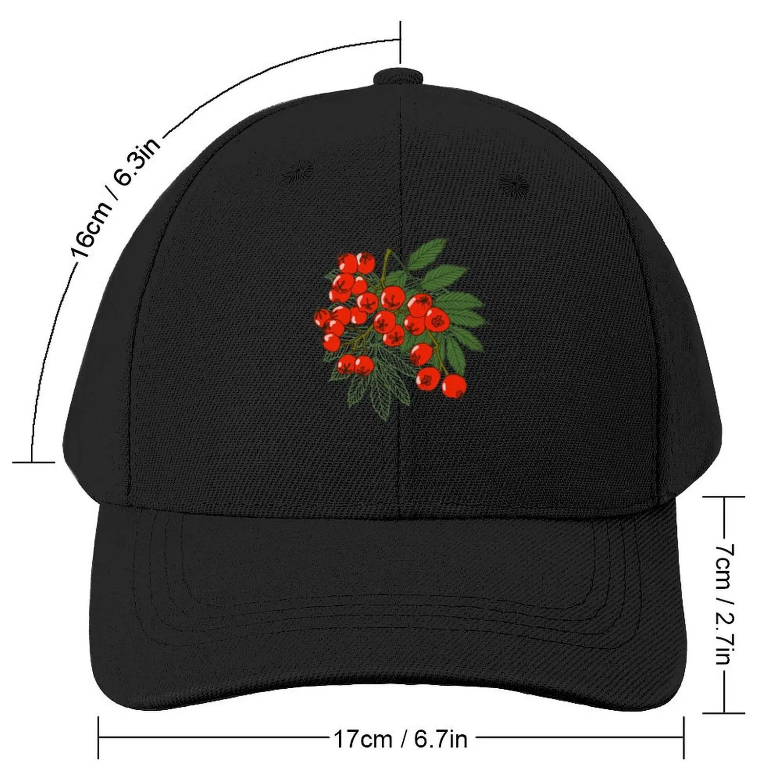 Orange berries of rowan tree Baseball Cap Cosplay Snap Back Hat Boy Child Women's