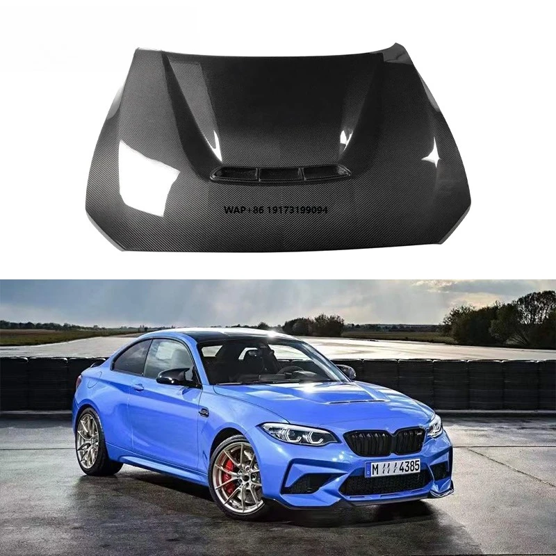 

Real Carbon Fiber CS Style Engine Hood for F87 M2 M2C Engine Hood Bonnet Cover Car Auto Parts Accessories