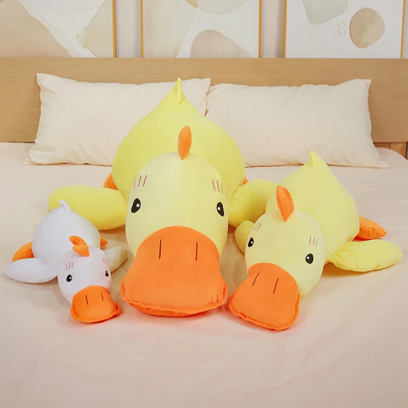 45cm 65cm 100cm Cute Duck Throw Pillow Prone Posture Soft And Comfortable Kawaii Sleep With The Pillow Holiday Gift Send Family