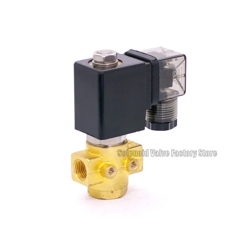 2 Way 2 Position Normal Open D16011 Coil Pneumatic Brass Water PU-05K Solenoid Valve 0-5bar Orifice 5mm BSP Port G1/4