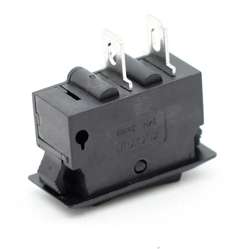 Kuoyuh 94N 220V AC Reset Push Rocker Switch Black Circuit Breaker 16A Thermal Overload Protector Switch