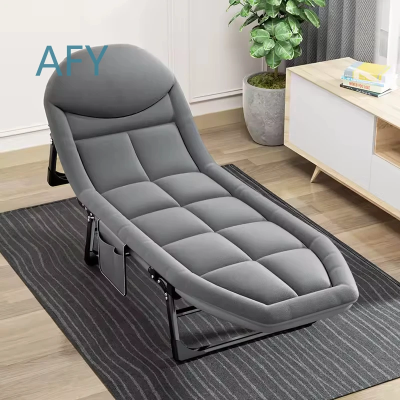 Adjustable Single Office Lunch Lounge Chair Portable Folding Bed for Desk Nap Rest Workstation for Home Office Dorm Travel