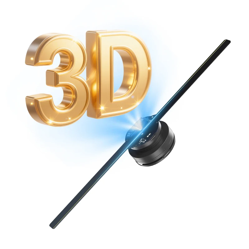 

WiFi holographic projector 42cm 224LED, lamp beads, 3D holographic advertising light image download, hologram reader, Logo displ