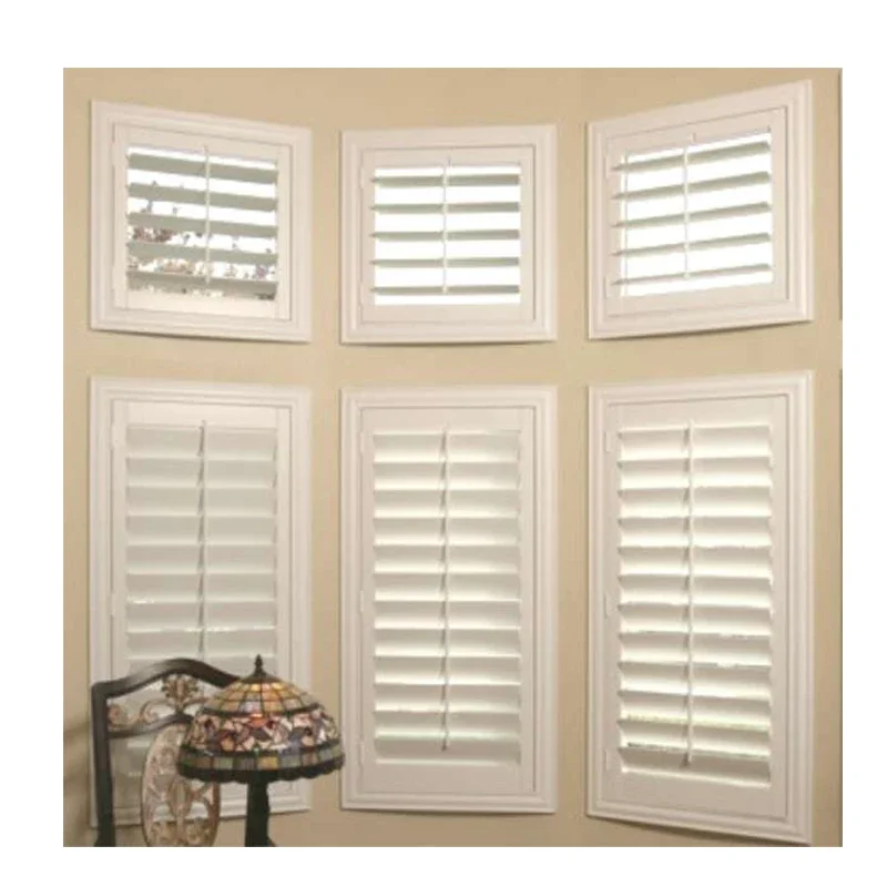 Factory solid wood window louvers plantation shutters window shutters industrial