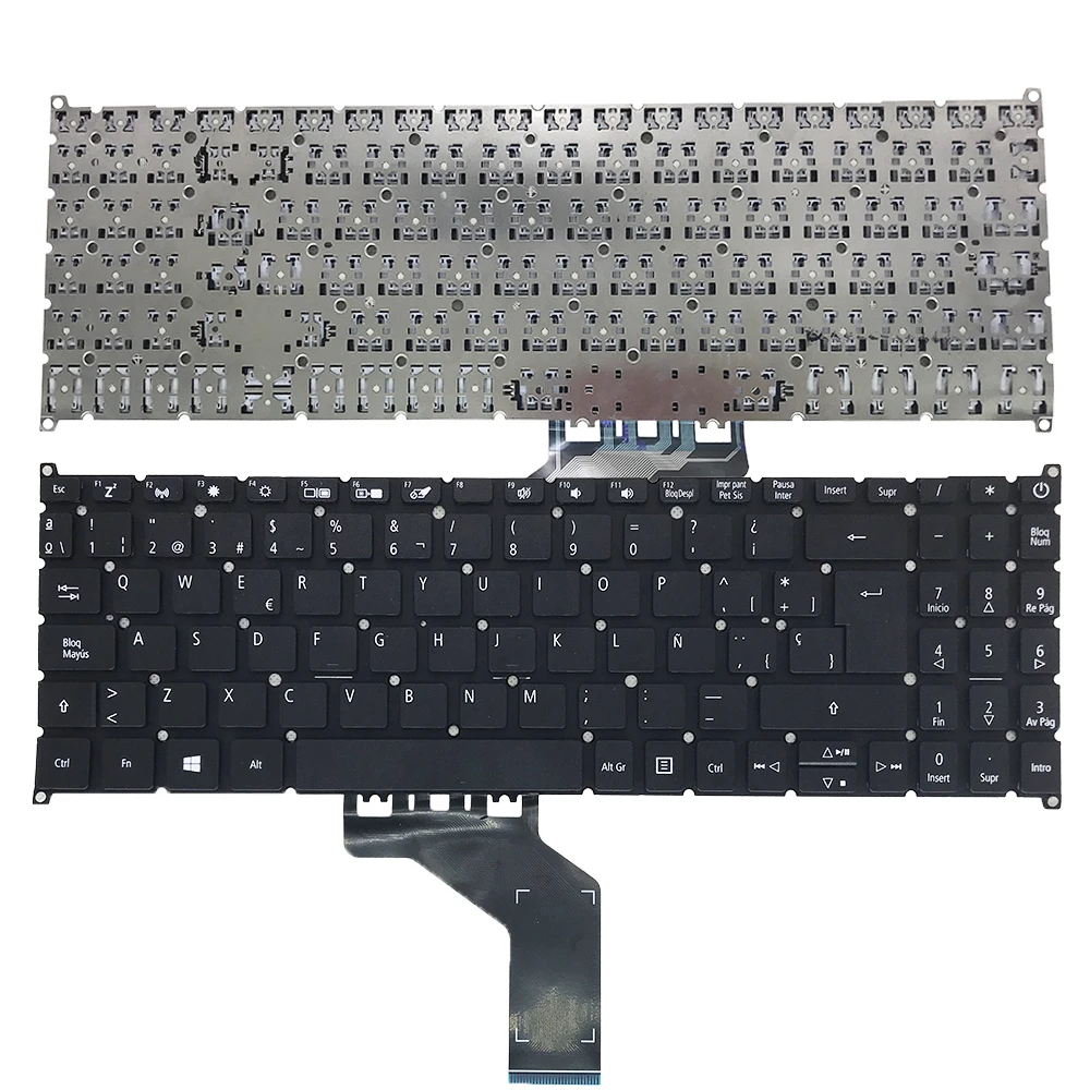 Teclado espanhol chinês ua dos eua para acer aspire A315-53 54g, A315-22 A315-23 23g A315-34, aspire 5 A515-52 52g 53, A515-54 54g