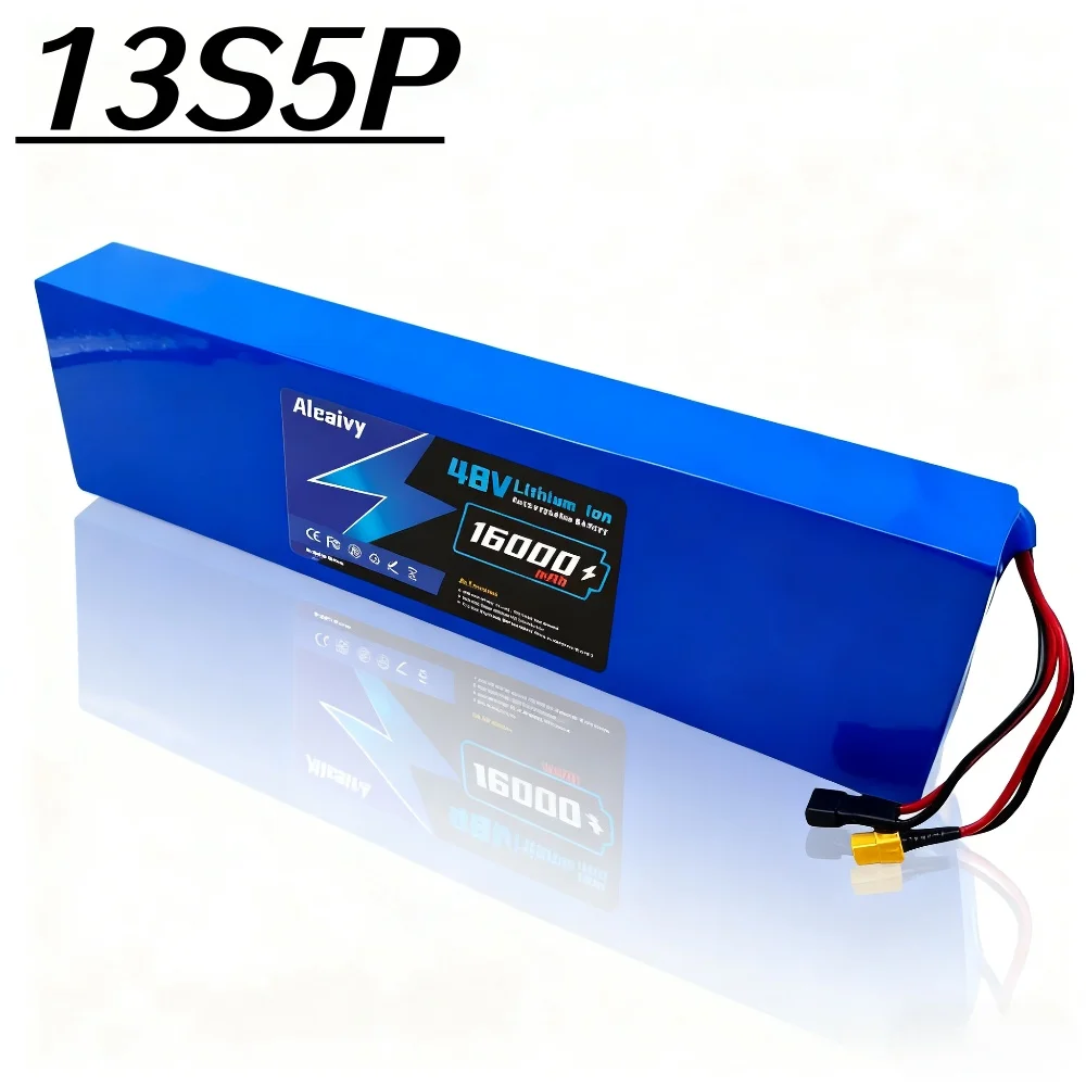 

13S5P 48V 16Ah lithium battery pack 700W high-power with built-in BMS for Motorcycle, scooter, Bike MotorReplace battery.