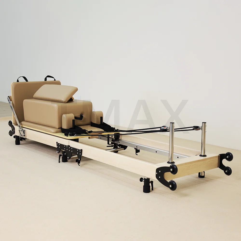 

Tmax Maple Wood Home Use Folding Pilates Reformer Bed Pilates Foldable Pilates Machine