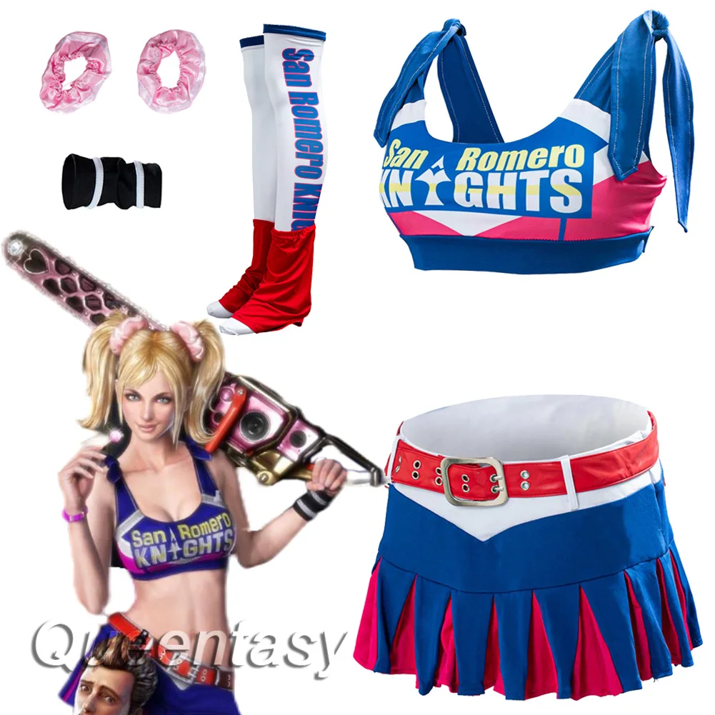 Fantasia Juliet Starling 코스프레 디스프라즈 코스튬 애니메이션 게임 롤리팝, 여성 판타지 할로윈 카니발 파티 옷