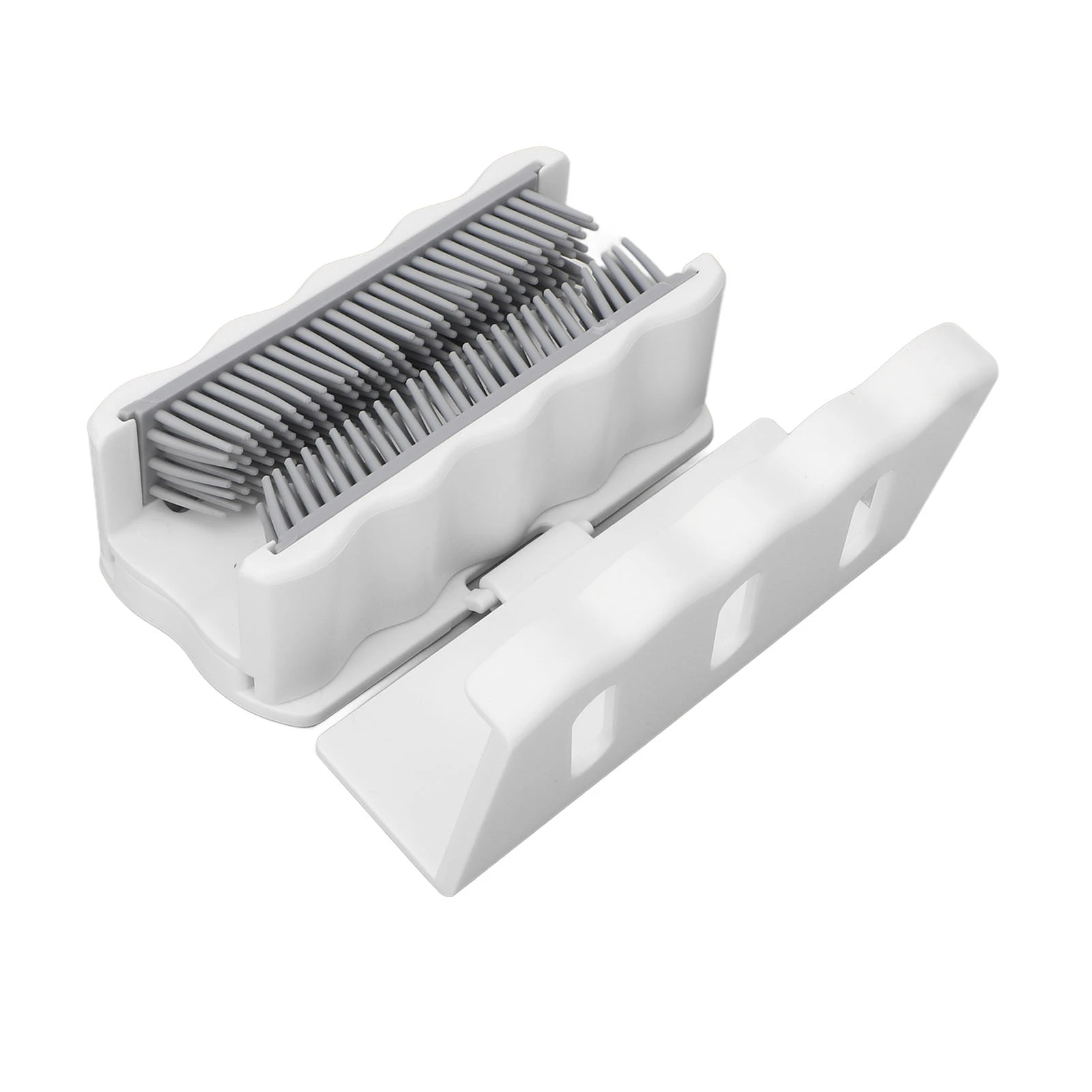 Hair Catcher Reusable Removable Portable Effective Filtration Shower Wall Hair Collector for Bathtub Drain White