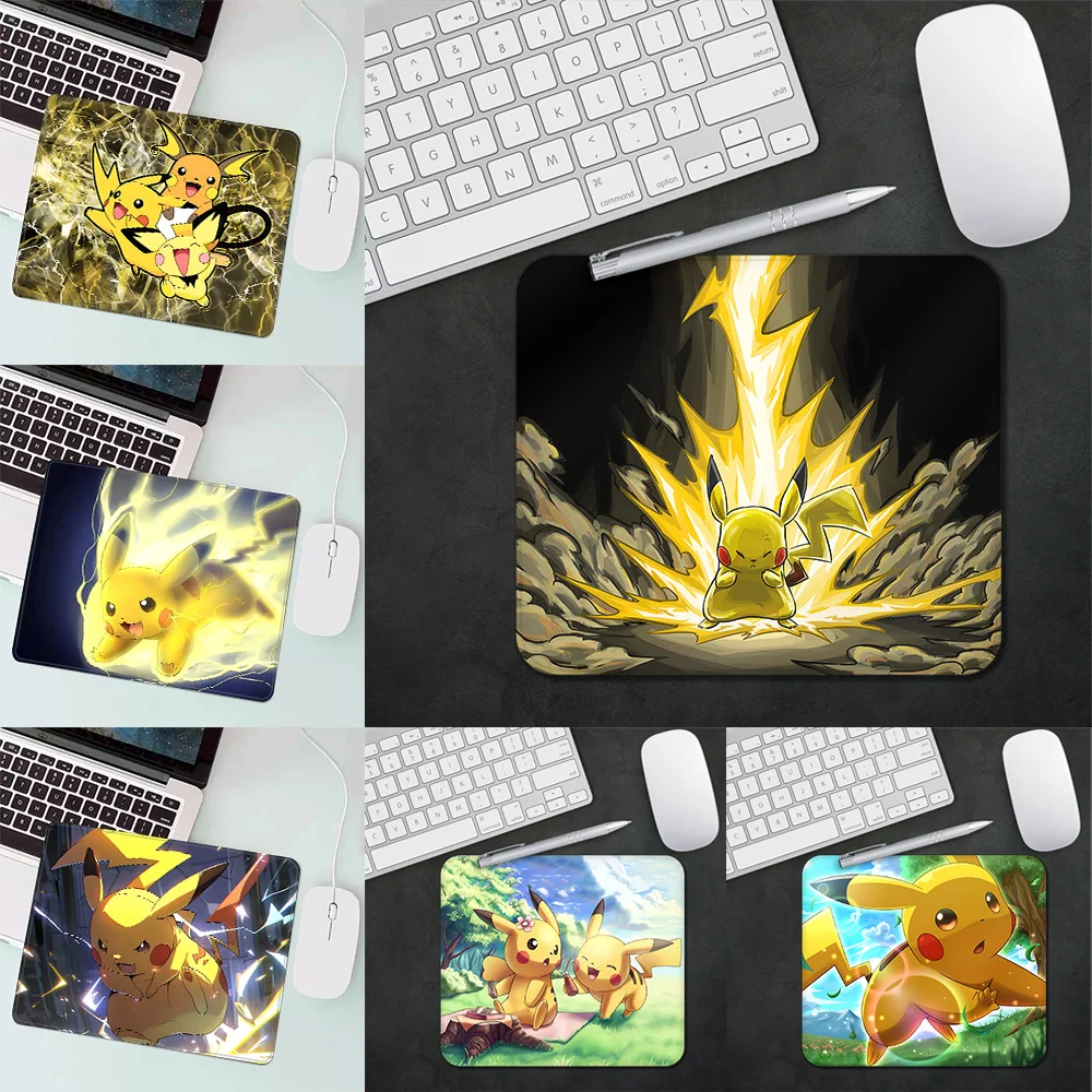 Pokemon Cartoon Pikachus Gaming Mouse Pad XS Small Mousepad For PC Gamer Desktop Decoration Office Mouse Mat Deskmat Rug