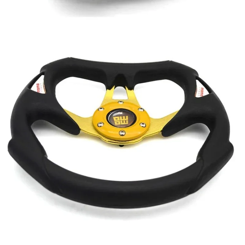 PVC sports car steering wheel 13-inch universal red / blue / yellow /black