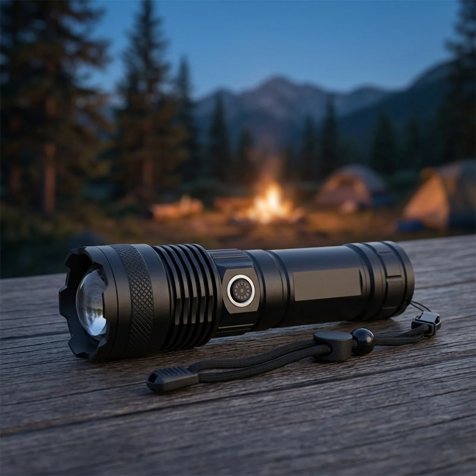 Nighttime Use LED Flashlight for Outdoor Flashlight Battery Indicator Convenient Power Display High Brightness Performance