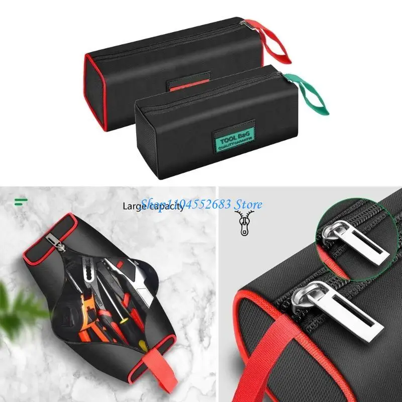حقيبة تنظيم الأدوات شديدة التحمل Y6GD، حقيبة قماش أكسفورد واسعة ومقاومة للماء للحرفيين والسباكين الكهربائيين الأساسيين