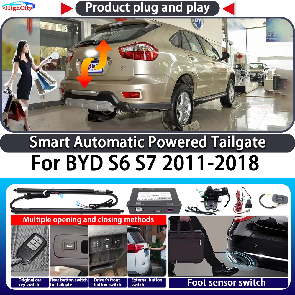 

For BYD S6 S7 2011-2018 OEM Smart Automatic Powered Tailgate Key Control Trunk Lift Kit Electric Power Tailgate