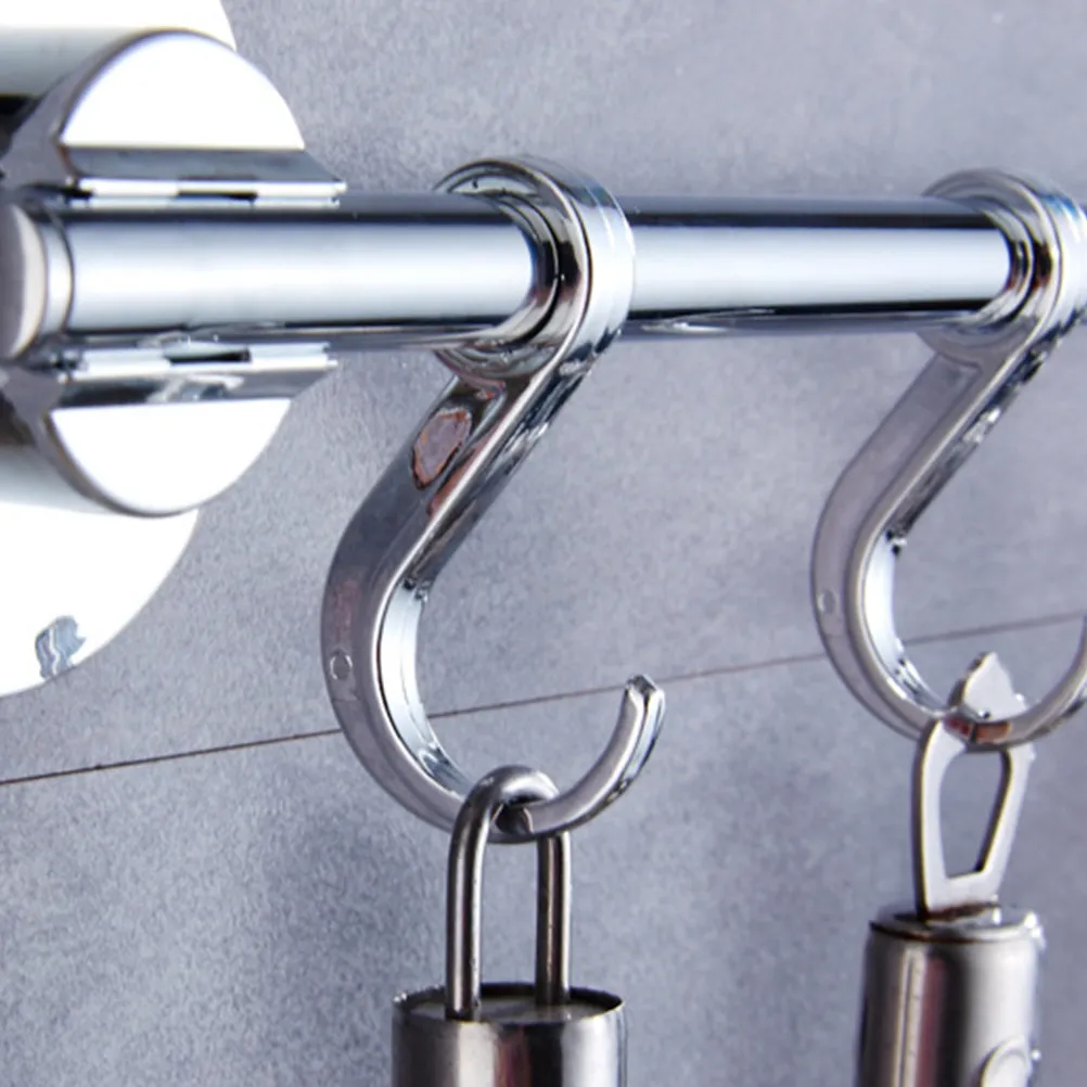 

6 Hooks Stainless Steel Suction Cup Hook Rack No Drill Wall Mounted Organizer for Bathroom Kitchen Towels Coats Bags Holders