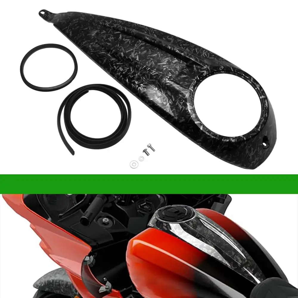 Motorcycle Stretched Dash Panel Fuel Gas Tank Cover Forged Carbon Fiber For Harley Road Glide Street Glide FLHX/I 2024-26 Part