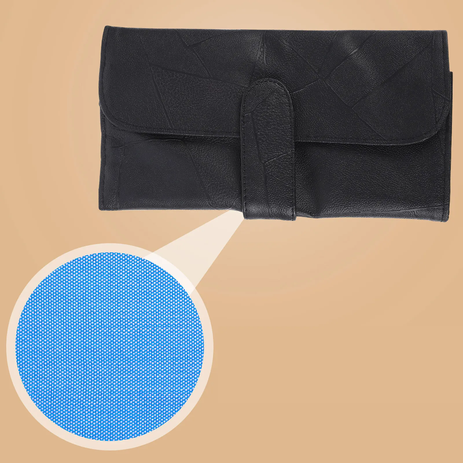 

12 Elastic Makeup Bag Black Travel Holder Makeup Brush Pouch Brush Holder Organizer Roll Up Case