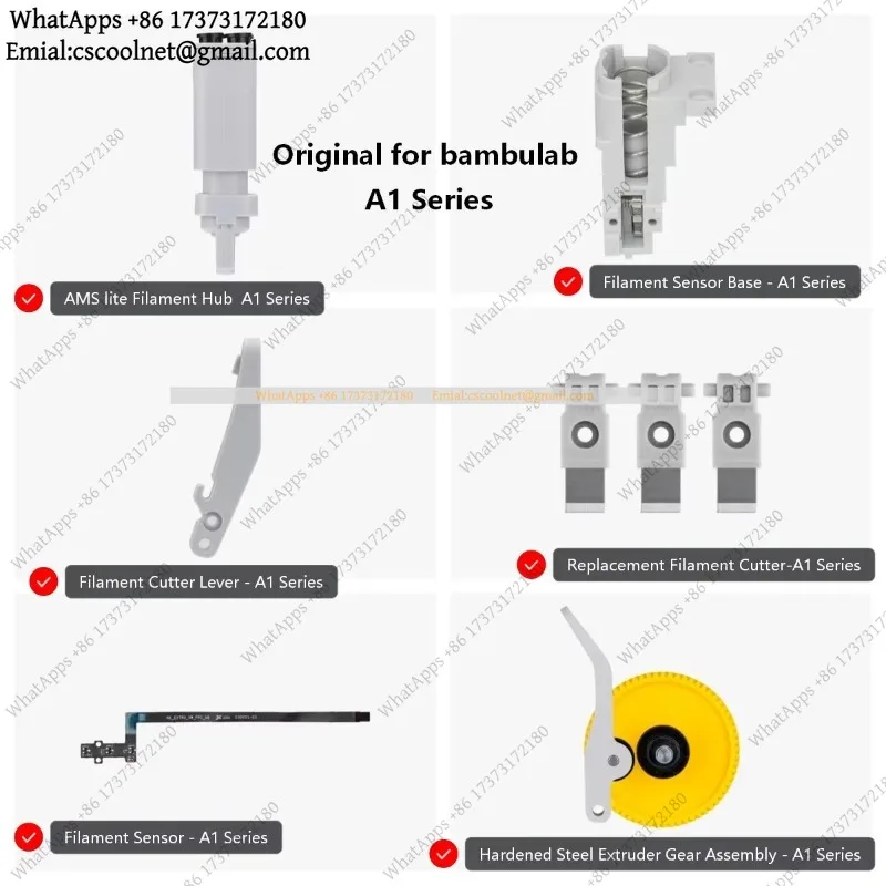 JS02 Filament Sensor Base Cutter Lever Hub for A1 Series 3D Printer Spare Parts