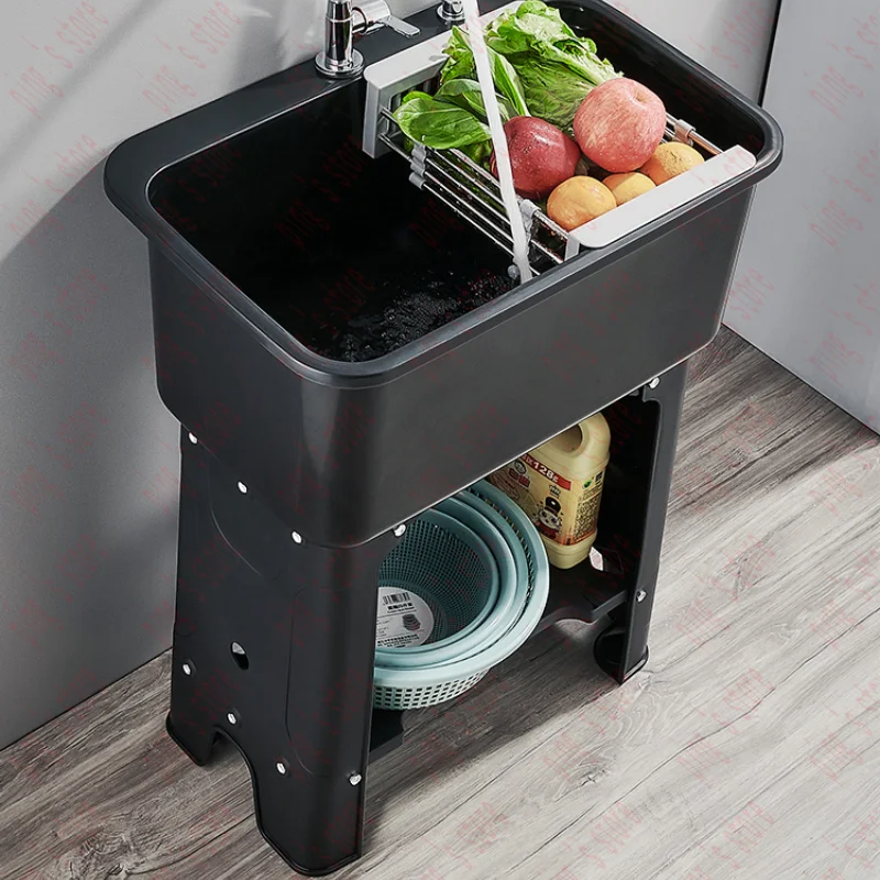 Floor-standing Household Vegetable Sink Modern PP Plastic Kitchen Sinks  Accessories Commercial Large  for 