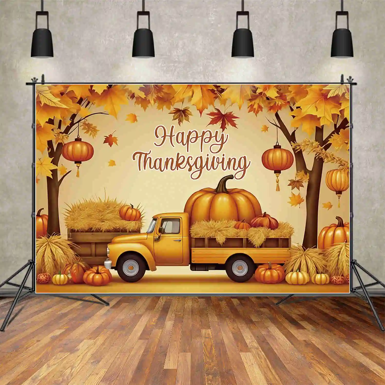 MOON.QG-خلفية التصوير الفوتوغرافي للأطفال ، الشكر ، مزرعة الخريف ، اليقطين ، خلفية فوتوزون ، استوديو الصور ، مستلزمات عيد الشكر ،
