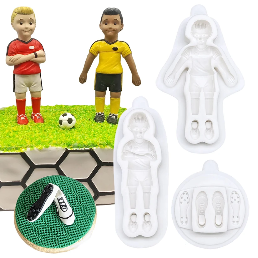 Football Players Boots Silicone Sugarcraft Cupcake Baking Mold Fondant Cake Decorating Tools