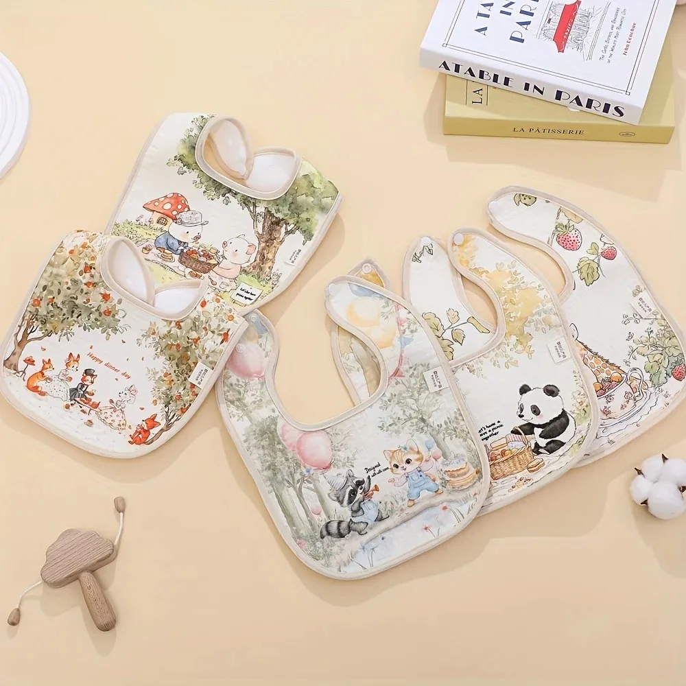 Novo algodão babadores do bebê pescoço ajustável à prova dwaterproof água babador de alimentação do bebê cuidados com o bebê lavável roupas de arroto para meninas meninos