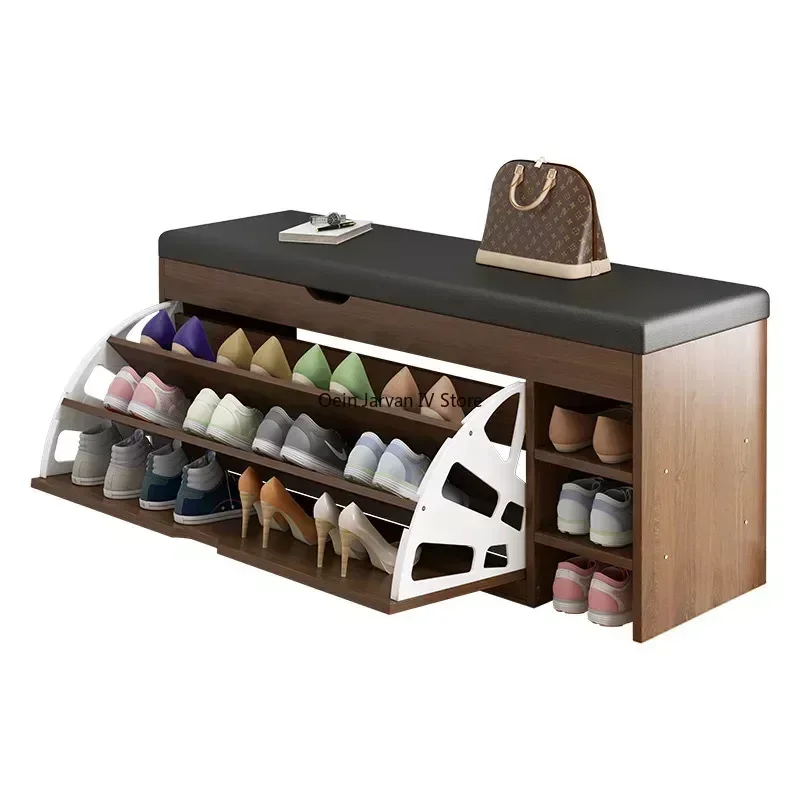 Modern Household Shoe Cabinet Stool Sitting Rack Soft Bag Nordic Shoe Cabinet Small Wearing Zapatero Organizador Room Furniture