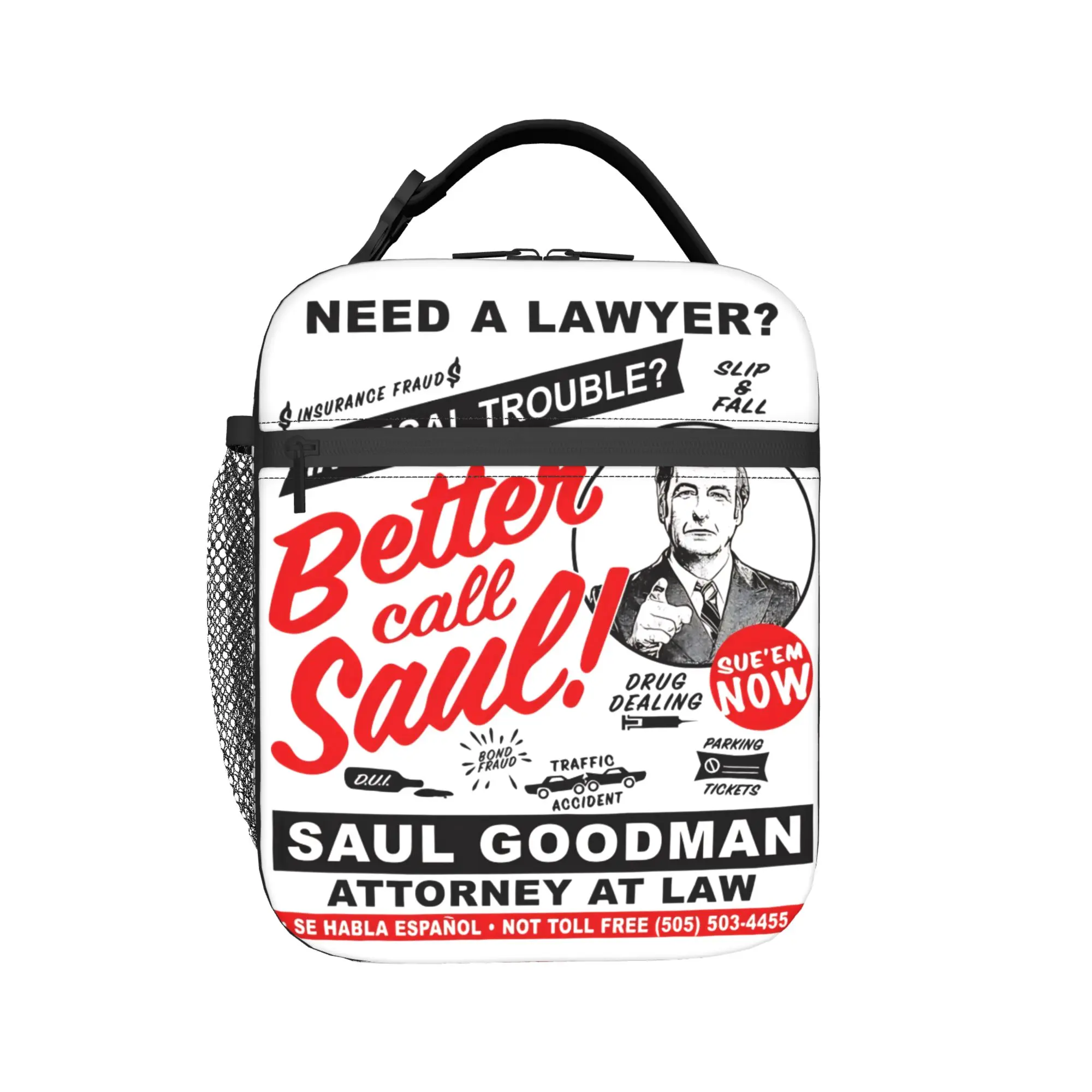 Breaking Bad Need A Lawyer Then Call Saul Lunch Bag Lunch Box For Girls Office Portable Zipper Cooler Bag Thermal Tote Handbags