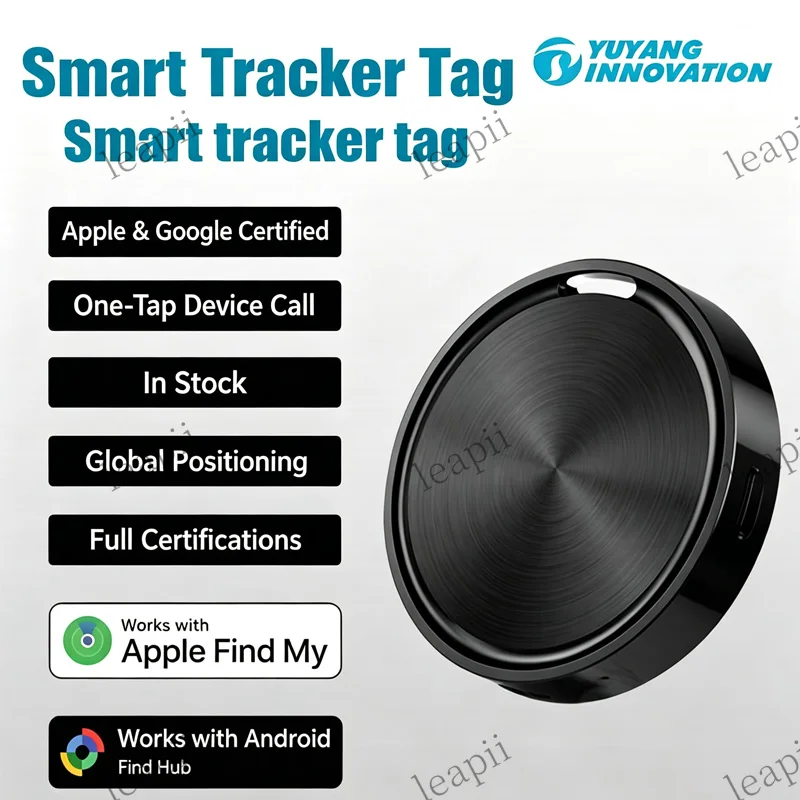 Mini Portable Smart Anti Loss Tag Global Position Tracker Compatible with Apple Find My and Android Find Hub for Keys Backpack
