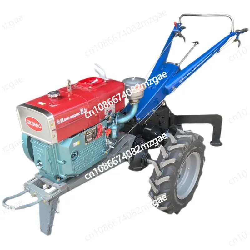 Walking tractor grinder diesel motor grinder 5T tons fast cable overhead conductor take-up winch traction