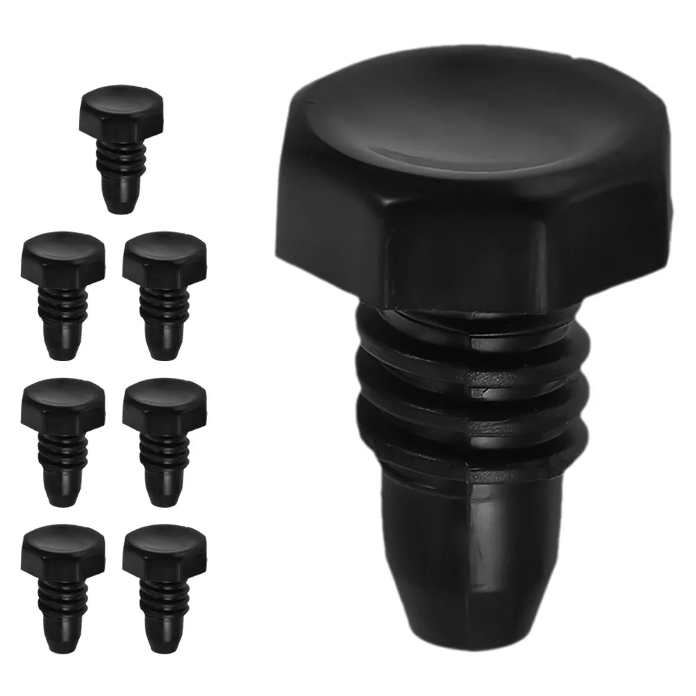 

8pcs Black Plastic Snooker Pool Parts Cylindrical End Caps 2.2X1.5Cm Threaded Billiard Rod Covers Replacement Cue Tail