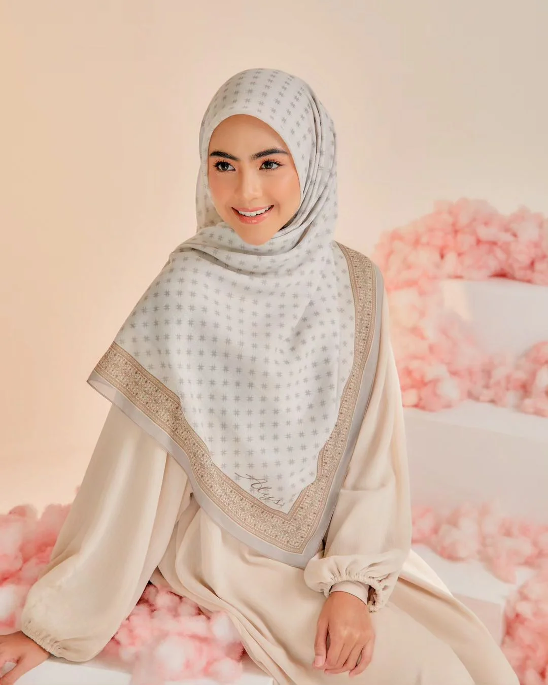 Hijab Malay Lenço, Envolvido com Fio, Torção Forte, Algodão, Lenço Quadrado Confortável, Impressão de Verão, Novo, 110x110