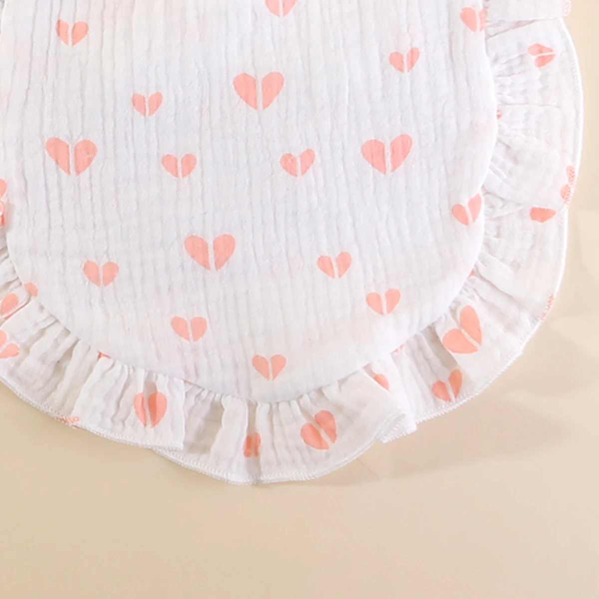 4Pcs Baby Girl Muslin Cotton Feeding Drooling Bibs With Bow Headband Set