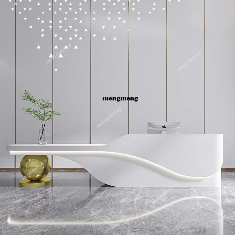 Italian Style Simplicity Reception Desks Beauty Salon Clothing Store Modern Reception Desks Luxury Office Furniture Recepce