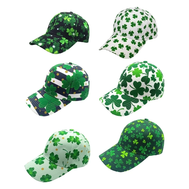X5XA Breathable Comfortable Hat Adult Party Hat for Saint Patricks Day Event High Quality Digital Art Soft Fabric