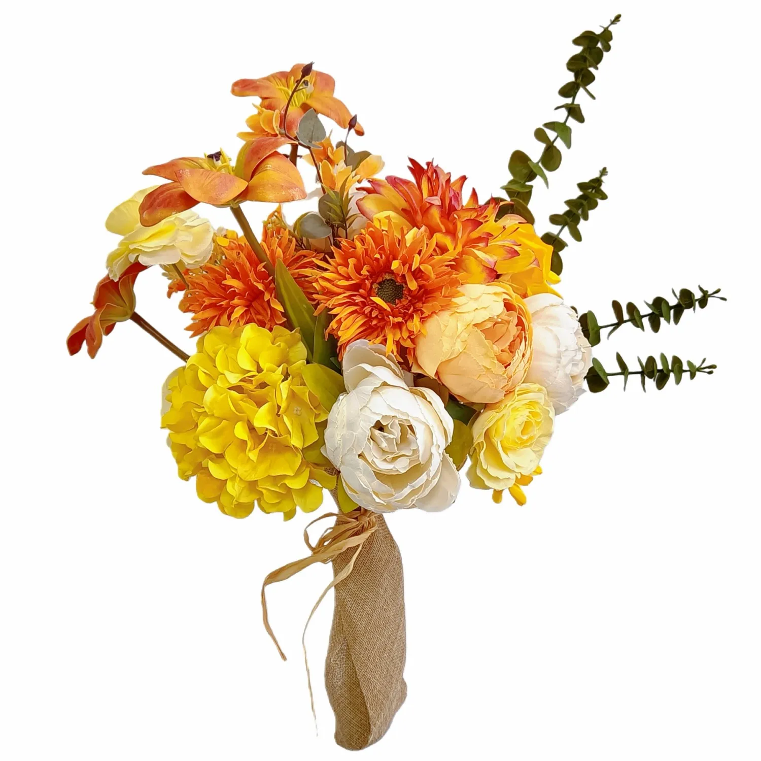 

Artificial Flowers - Multi Color Silk Bouquet 9 Varieties, Realistic Fade-Resistant for Home Hotel Office Decor