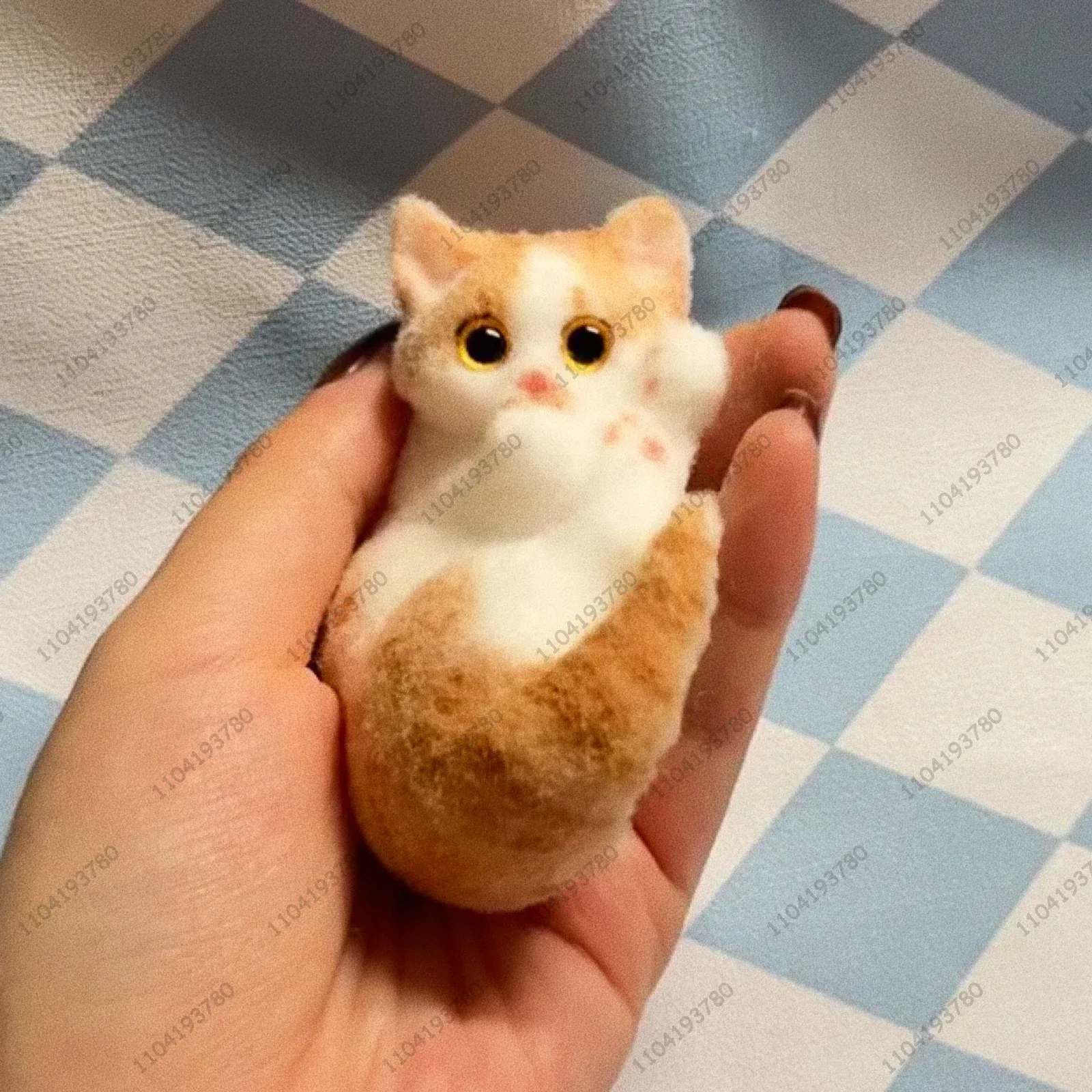 Lying Cat Kitty Taba Squishy Silicone Curling Up Cat Kitty Hand-painted Squeeze Toy Mochi Toy Hand Relax Stress Release Toy Gift