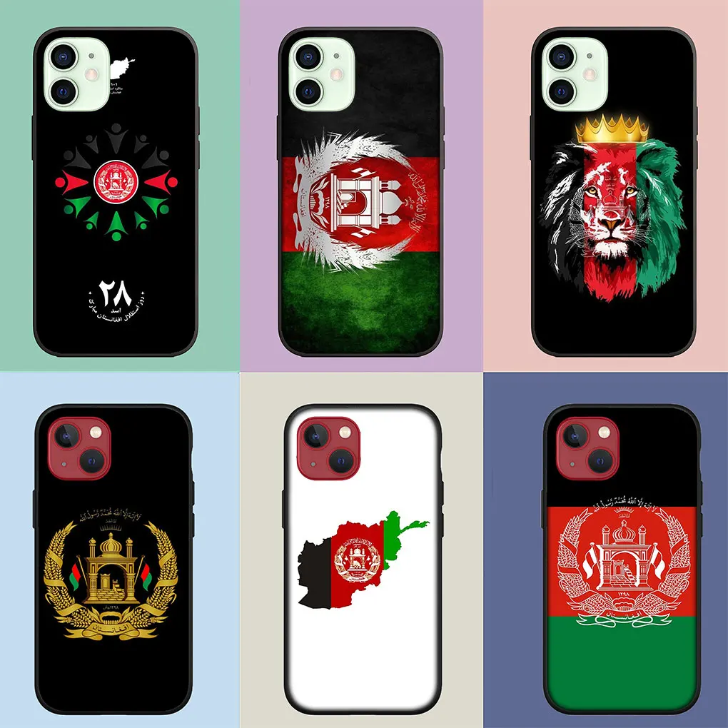 Afghan Afghanistan Flag Cover Phone Casing for iPhone 16 15 14 13 12 Pro X XR XS Max 8 7 Plus + 15+ SE Soft Case