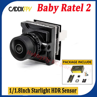 Caddx Baby Ratel 2 FPV Analog Camera with 1/1.8Inch Starlight HDR Sensor 165° FOV 1200TVL Low Latency Day and Night for RC Drone