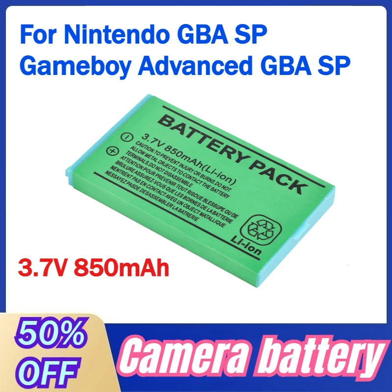 

Rechargeable 3.7V 850mAh Li-ion Battery for Nintendo GBA SP Gameboy Advanced GBA SP